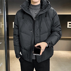 店主风2024男士面包服时尚保暖连帽羽绒服YR6015-P230控298，男装羽绒服，电商D240-242