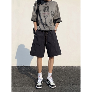 夏季新款美式短裤男潮牌薄款设计感小众宽松休闲裤子D01117-P35图片