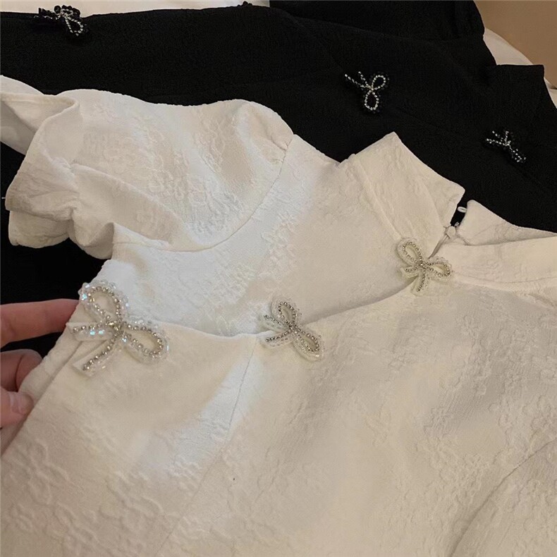 泡泡袖旗袍连衣裙，女装汉服/婚纱/旗袍/礼服，XTZ style