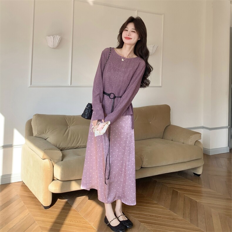 现货！新款26春吊带连衣裙套装针织外披2D044-2713-P160-K258,女装套装/套裙,2D044