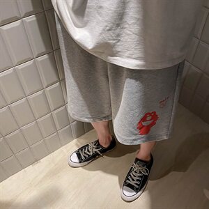 夏季宽松直筒印花短裤 运动休闲五分裤男XZ707-KZ13-35图片