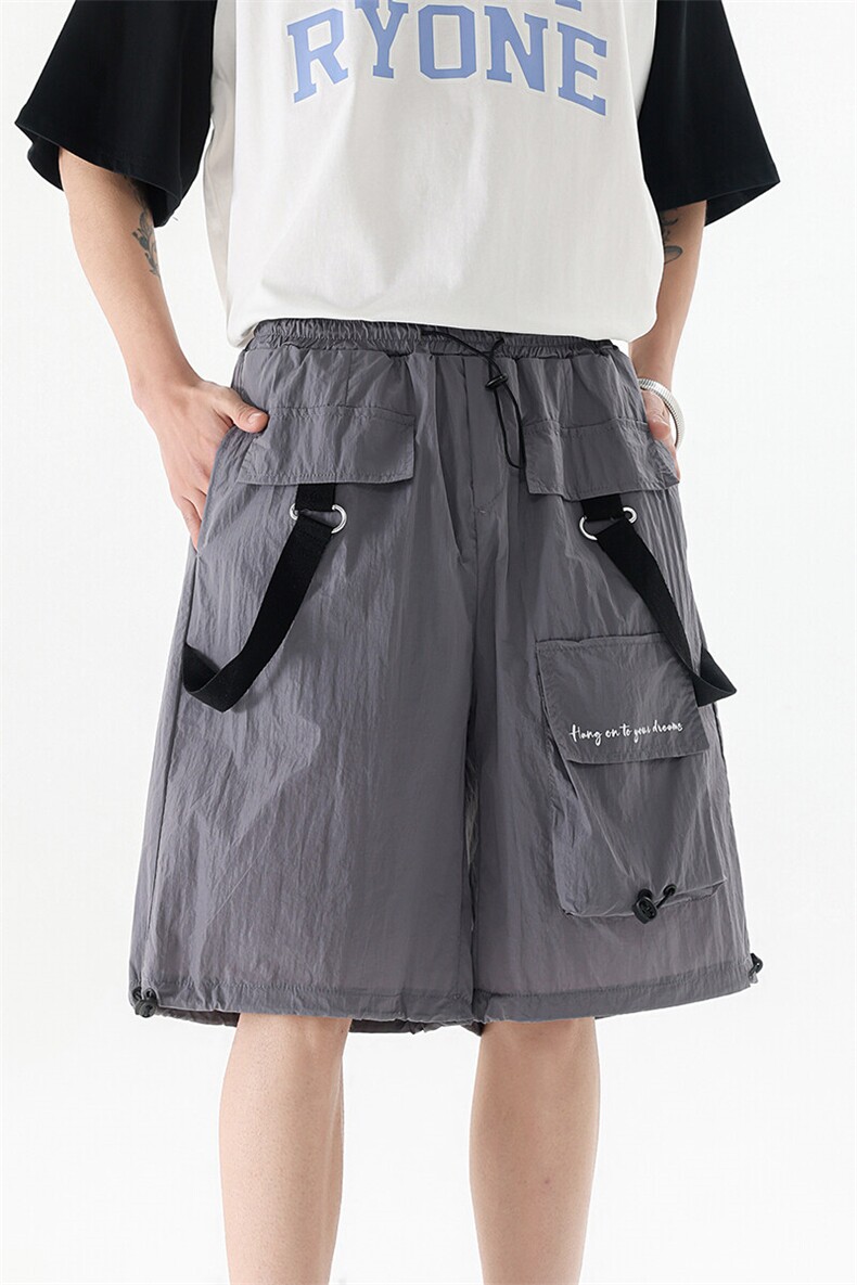 8XL-M特大码肌理感五分裤户外登山裤冲锋裤短裤男DK1502P49控68,男装休闲裤,电商D206-1