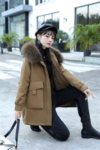 [现货]冬季 大毛领派克服图片
