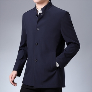 高品质新款秋季休闲外套上衣中老年夹克中年爸爸装ZL9501-P150图片