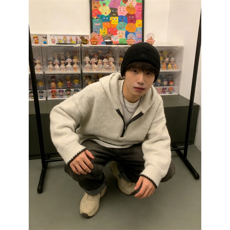连帽毛衣男秋冬季穿搭慵懒高级感长袖上衣针织衫MY09588-P65,男装针织衫/毛衣,星座308B-2