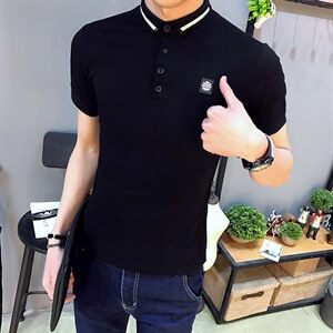 休闲 修身 免烫处理 青少年 2021年 潮 青春流行 夏季 棉毛布 圆领 Polo衫图片