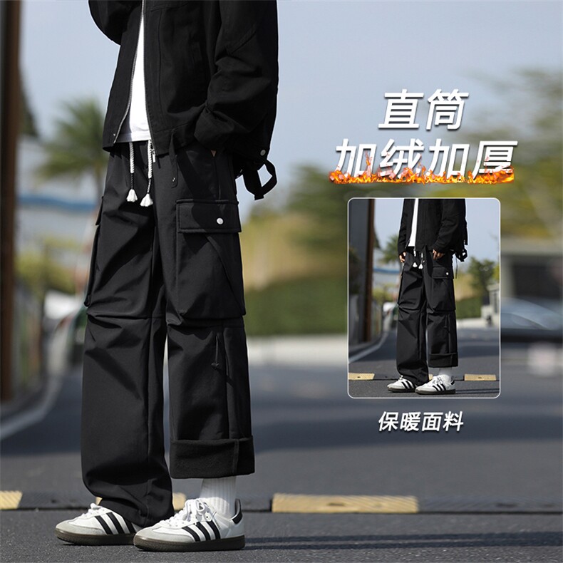 美式工装休闲裤潮牌百搭机能风直筒裤子大口袋长裤JRK720特批43,男装工装外套,星座718-1