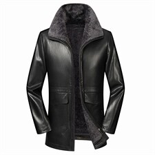 21冬季皮衣男加绒休闲立领夹克冬季加厚加绒男士外套YN2108-P250图片