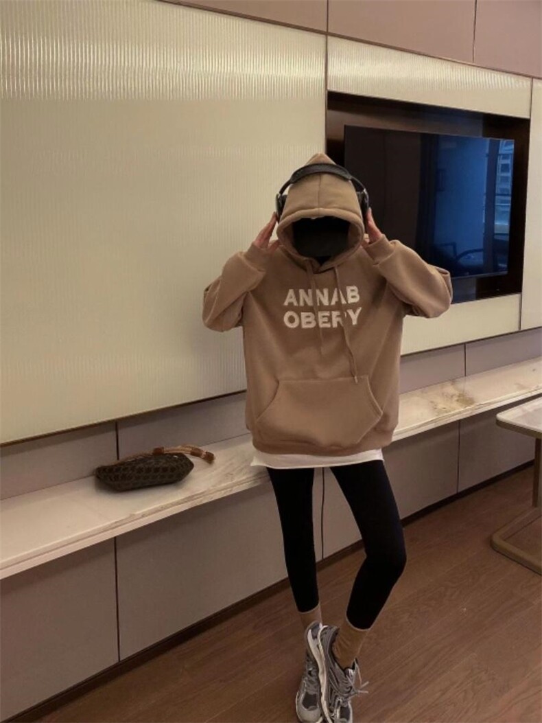 时尚休闲潮流加绒卫衣，女装卫衣/绒衫，泽妤