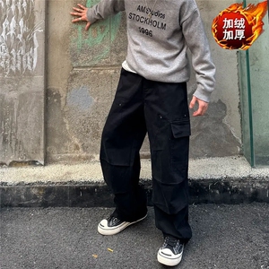 网图高质量复古弯刀裤伐木工装裤显瘦直筒休闲裤A025-BQ1001-P60图片