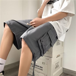 高品质夏季男士新款纸袋工装口袋针织抽绳休闲短裤D90-P35图片