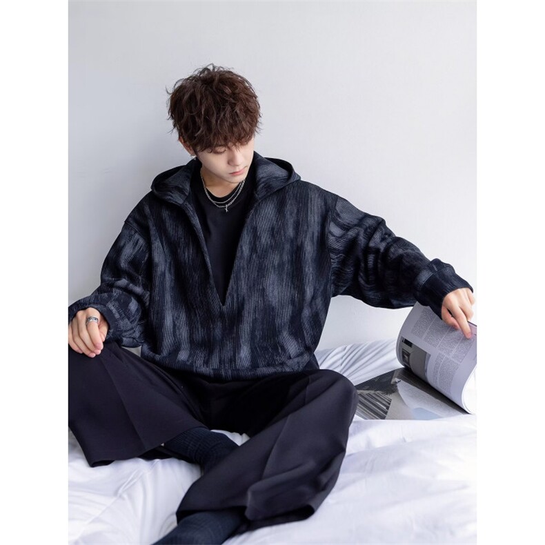 现货V领百搭日常卫衣W106-P50，男装卫衣，星座1109-4