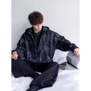 现货V领百搭日常卫衣W106-P50，男装卫衣，星座1109-4