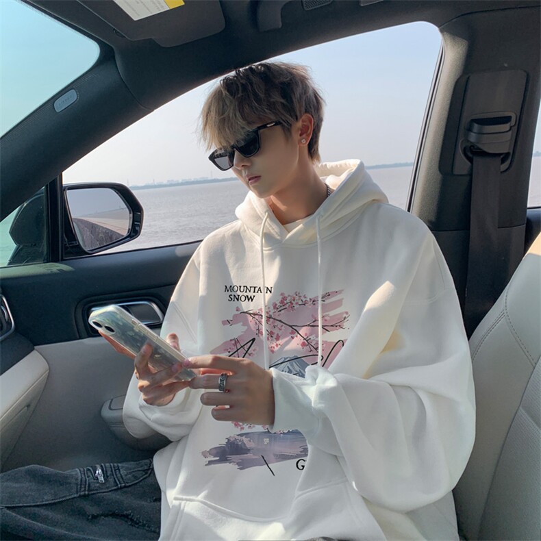华棉外景秋冬百搭宽松连帽卫衣男WY00682,男装卫衣,电商B316