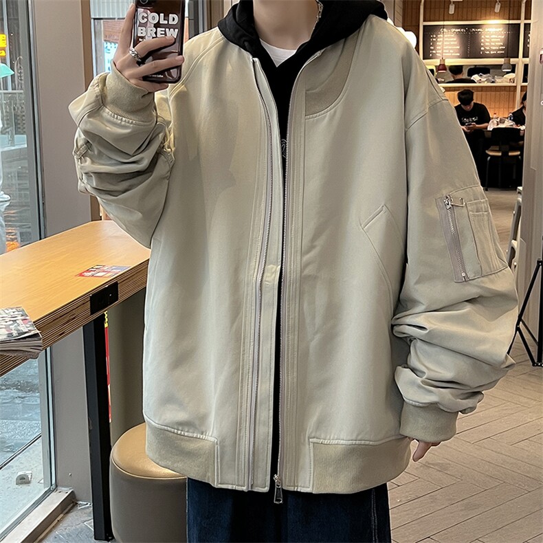 美式复古炸街时尚小众设计感长袖夹克外套棒球服上衣女WT016-P58,男装夹克,星座1008-1