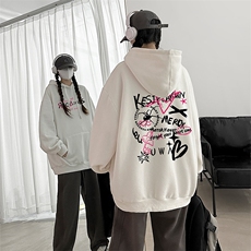 DT5316-TP55控价78冬季宽松时尚印花上衣男女加绒加厚保暖卫衣，男装卫衣，电商A102-1