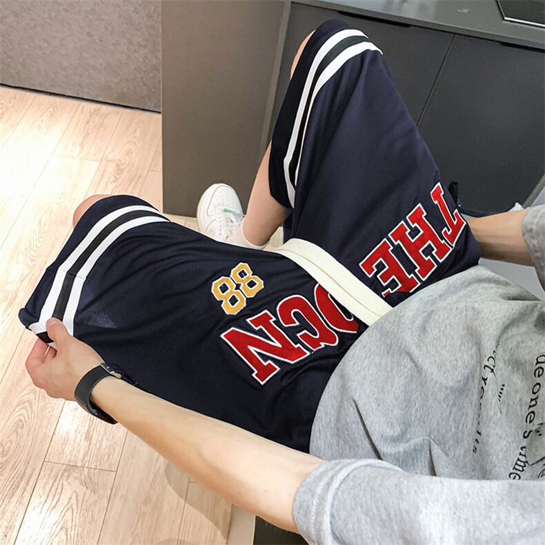 2024港风ins美式篮球短裤男大码男装加肥加大码胖子裤子大码男装,男装牛仔裤,星座909-2（原星座717-2）