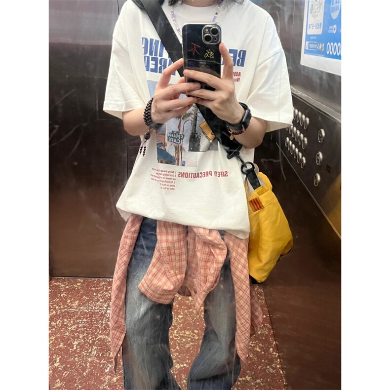 T580-P25复古风光印花纯棉短袖男女同款宽松上衣,男装T恤,星座617A-2