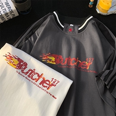 中性平铺五角星刺绣拼接立体印花T恤短袖五分半袖打底衫XT04-P50，男装T恤，星座216(原A116)