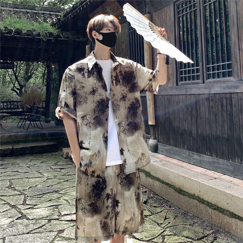山水套装TZ77823特P50衬衫DCS77824特P30DK77825特P20套装控98,男装衬衫,星座226-1