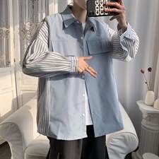 长袖衬衫春款男港风潮流C710P36图片