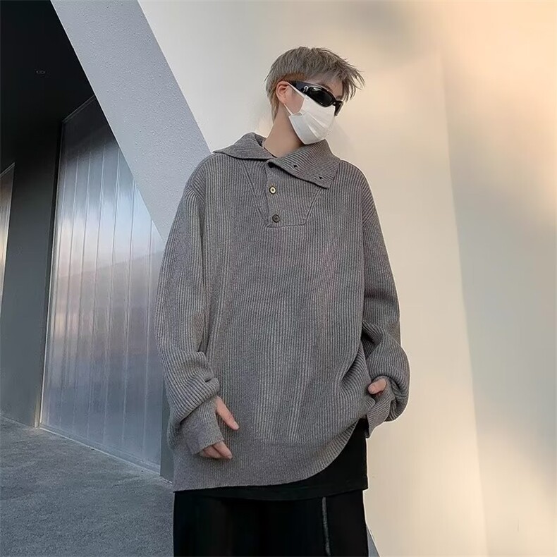男装秋季高领毛衣男长袖韩版青年纽扣设计套头M295P50,男装针织衫/毛衣,星座1116-2