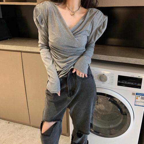 8970泡泡肩上衣，女装，XTZ style