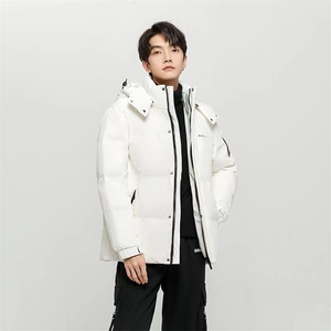 正品波泀l澄超厚短款羽绒服男士冬季可拆卸帽子时尚防风外套男图片