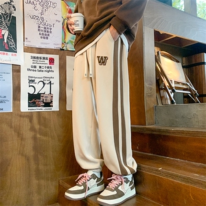 供抖音 现货主推加绒加厚阔腿裤子男X416B-1-KLJ309-特P55限78图片