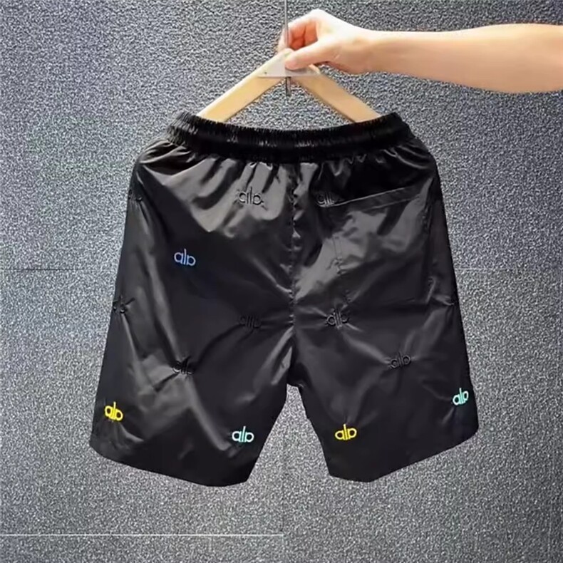 字母刺绣休闲短裤小众夏季百搭冰丝五分裤新款时尚男裤BL129P38,男装牛仔裤,星座1013-1
