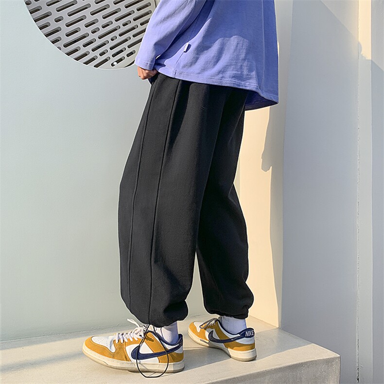 宽松潮牌新款oversize百搭春秋直筒休闲卫裤男 D328-X88-P65图片