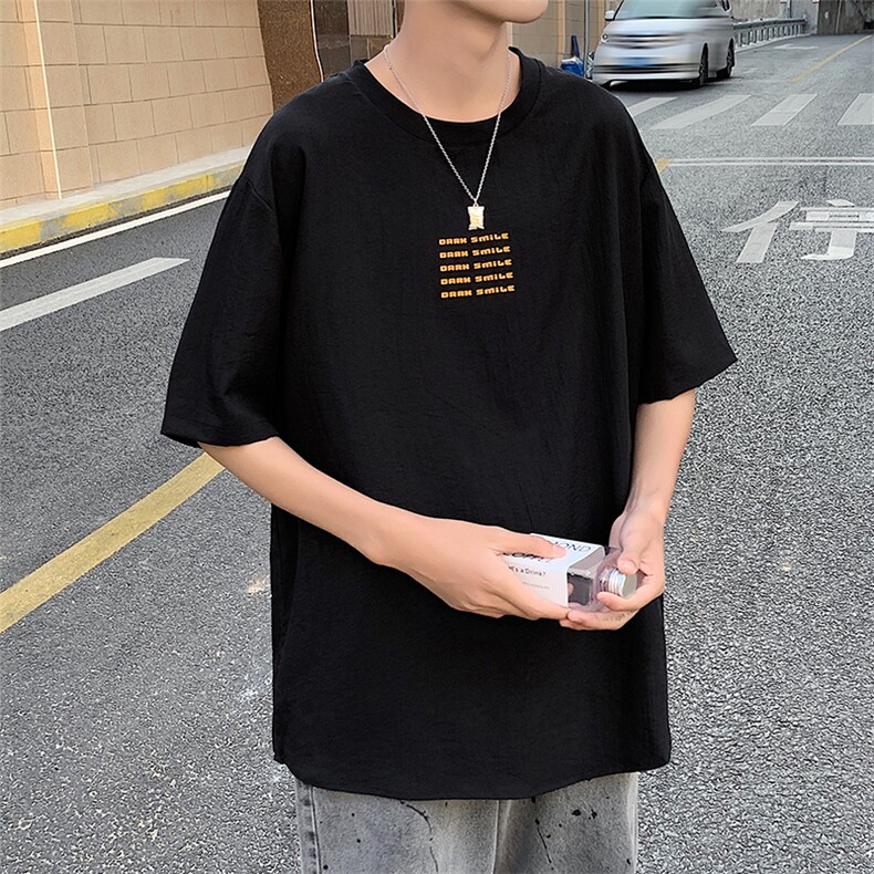 夏季新款港风印花T恤时尚百搭冰丝圆领T恤BS3103-P32,男装T恤,星座717