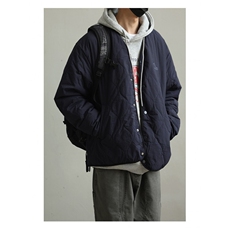 日系复古纯色廓形棉服外套男女冬季新款潮牌情侣棉衣夹克，男装夹克，星座506A