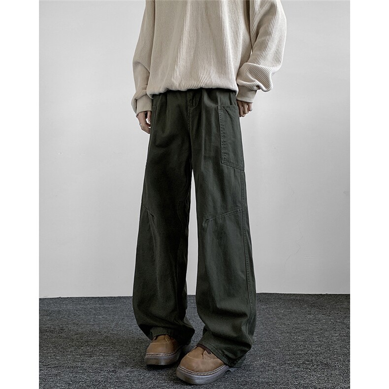 美式高街裤子男潮牌休闲裤cleanfit微喇垂感伐木工装裤K01126-P58,男装休闲裤,星座308B-2