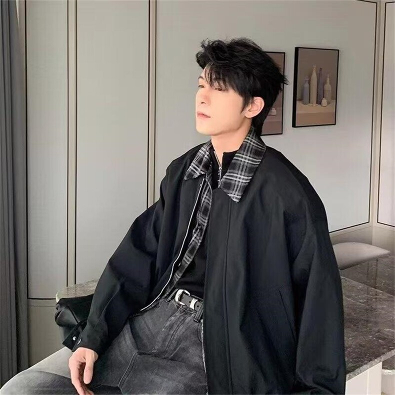 网络图现货美式潮牌新款假两件穿搭棒球服男夹克J627-P60,男装夹克,星座715-7