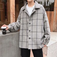 外套男秋冬宽松休闲加厚毛呢大衣潮流呢子ins百搭夹克WT569-p70,男装夹克,星座1008-2