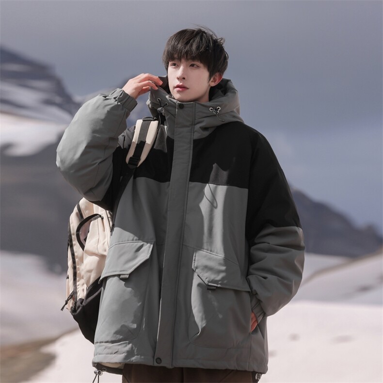 雪景男士冬季保暖防寒90白鸭绒拼接羽绒服外套A406 Y7718  P218图片