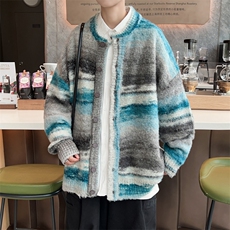 B23-P602023秋季设计感开衫针织衫新款慵懒风复古毛衣，男装夹克，星座512-6