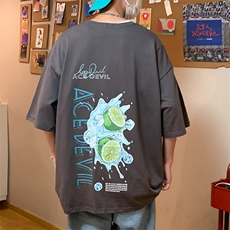 潮短袖t恤男夏季潮牌宽松ins半袖体恤夏天上衣服男装W2823-P28，男装T恤，星座412-3