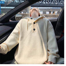 毛衣男秋冬新款港风宽松连帽针织毛衫MYA2-P65，男装针织衫/毛衣，星座214-3