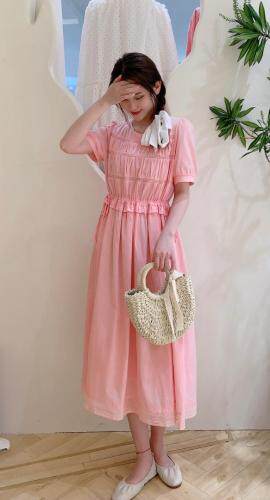 拼接蕾丝彩色重工连衣裙，女装连衣裙，ZMZF