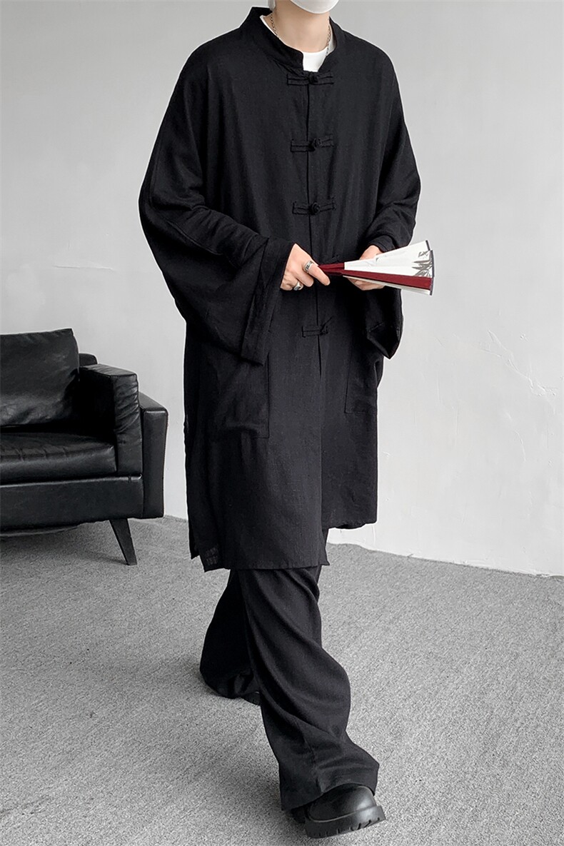 新中式加长款长袖长裤防晒TZ749-特批85上衣特批50裤子特批35,男装防晒衣,电商A059