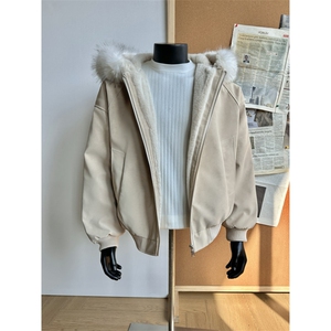 1【重磅1800g】大理石座山雕外套大毛领座山雕棉服514-919-P95图片