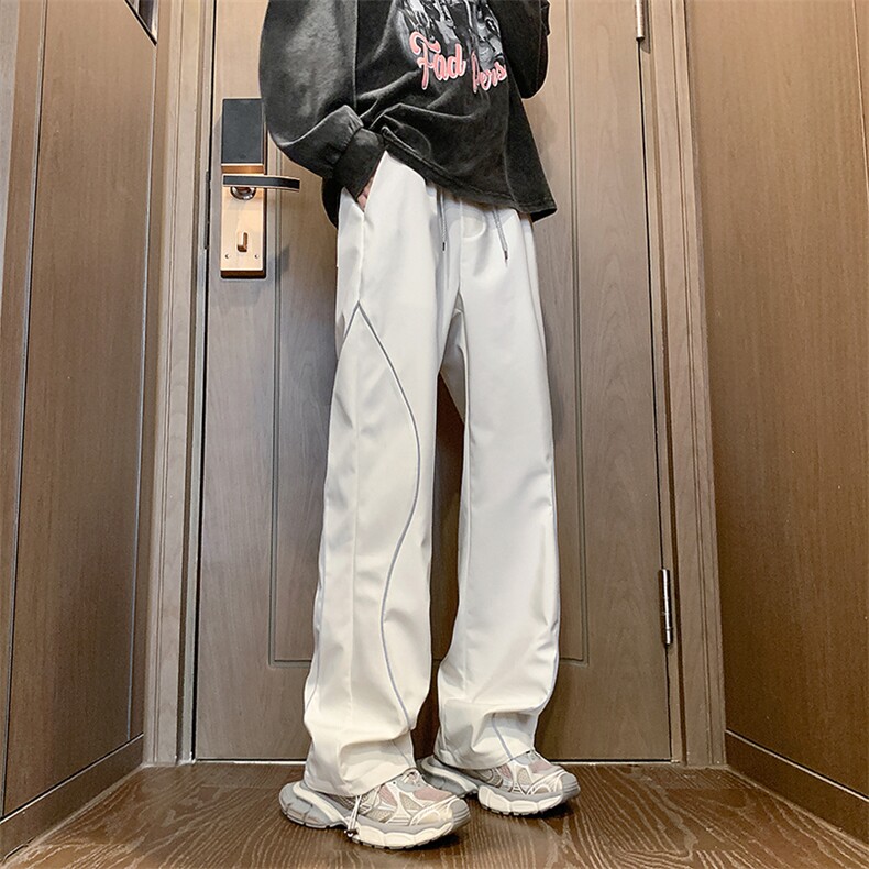 模特-美式简约潮流休闲裤男款直筒复古长裤8007-P45,男装休闲裤,电商B380（原B361）