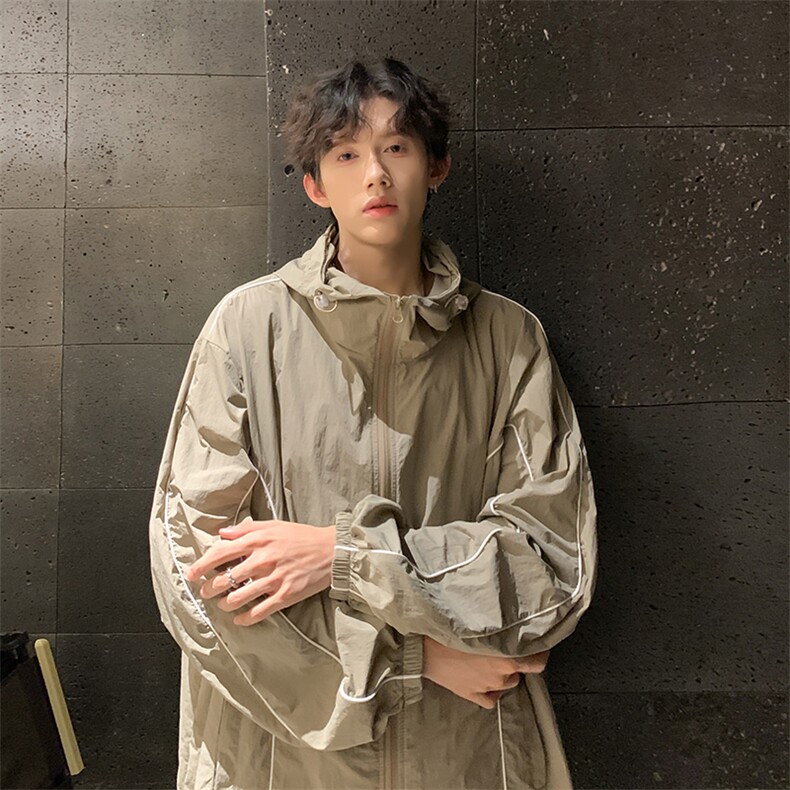 线条设计防晒衣男夏季防紫外线户外防风防水防晒夹克外套F8873，男装防晒衣，星座1116A-1（原606A）