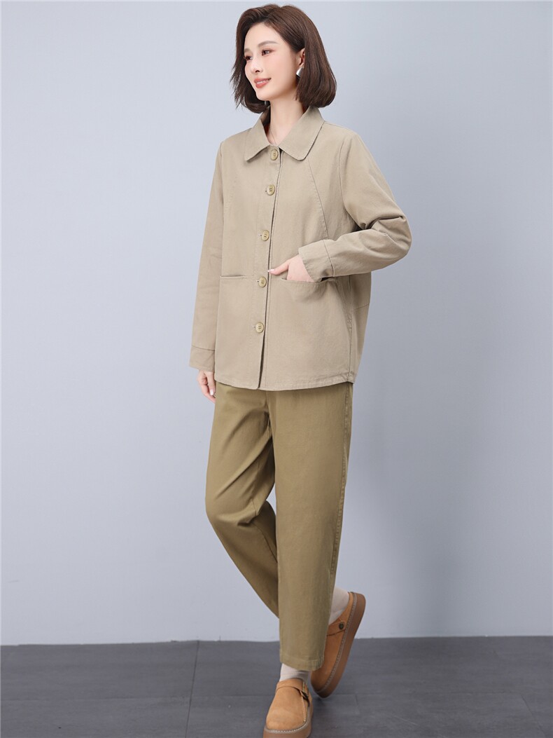 2026春秋季时尚简约大方气质优雅显瘦休闲潮流纯色两件套,女装套装/套裙,独衣靓