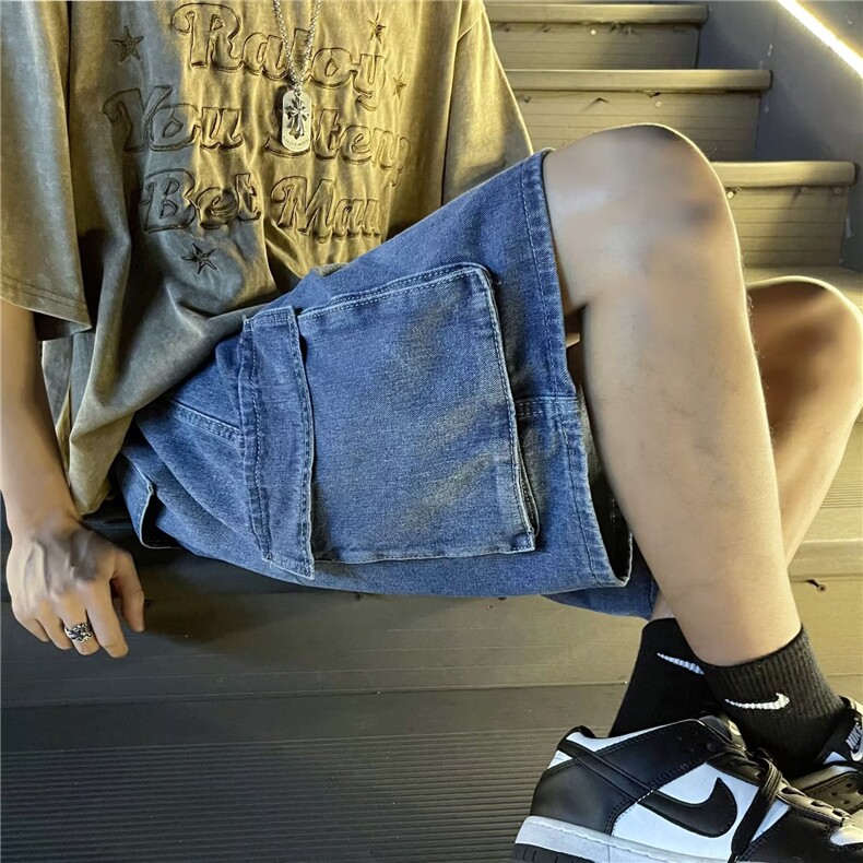 高街牛仔短裤男夏季五分裤N717P40,男装牛仔裤,星座1116-2