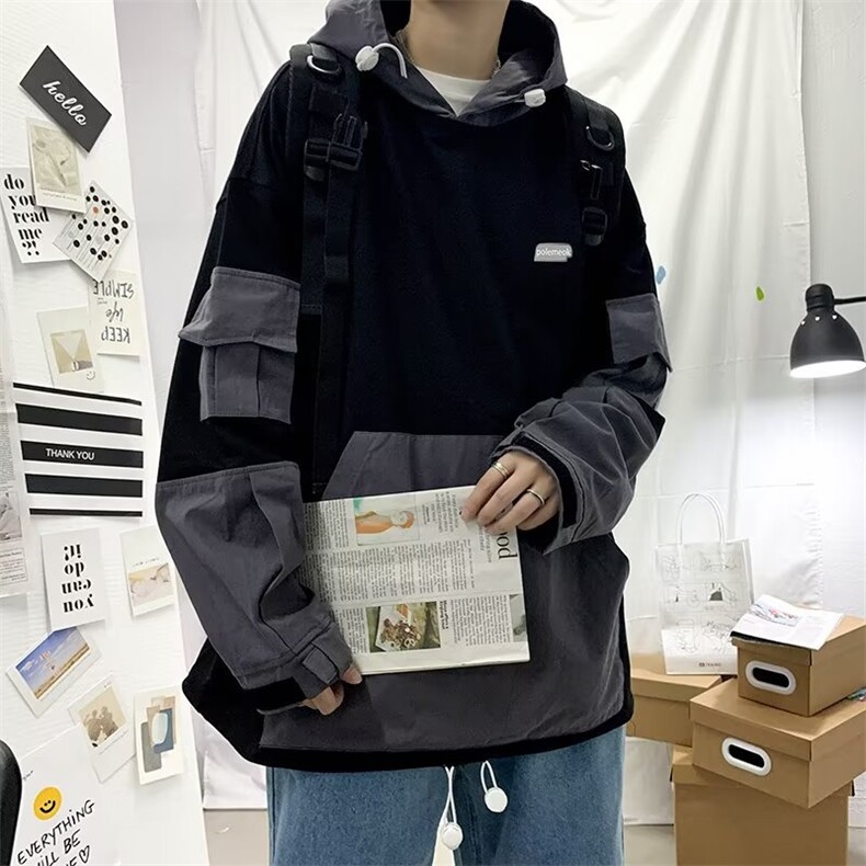 工装卫衣外套男春季休闲长袖衣服外套HW27P30,男装卫衣,星座1116-2