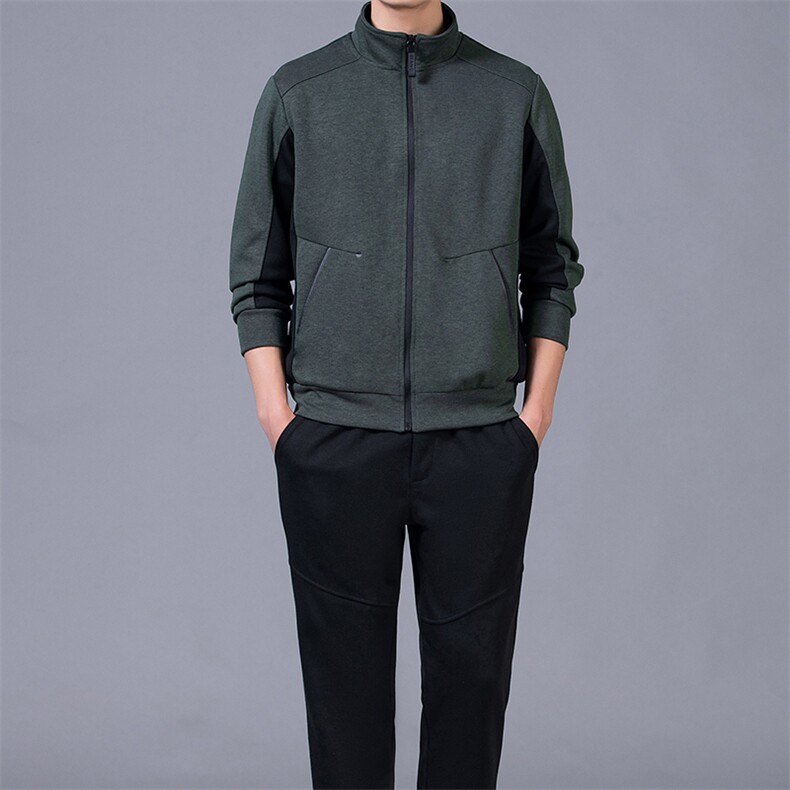 运动套装中年男士2023春季套头衫外套长裤卫裤休闲服装跑步两件套,男装休闲套装,电商B212（原钱塘6029）