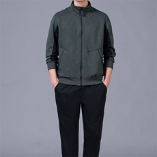 运动套装中年男士2023春季套头衫外套长裤卫裤休闲服装跑步两件套，男装休闲套装，电商B212（原钱塘6029）
